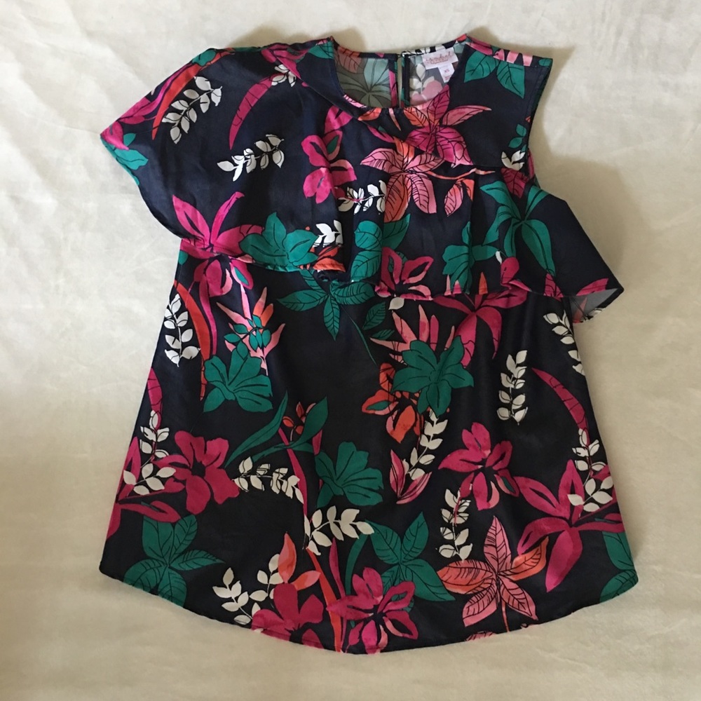 Tropical One Shoulder Maternity Top Sz Xs